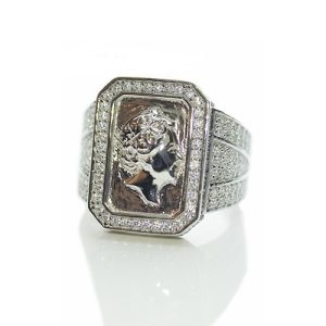 Classical 925 Sterling Silver Queen Ring ?C SR00074