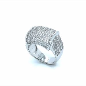 Best Price 925 Sterling Silver Iced Out Signet ?C SR00120