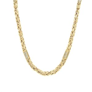 Online Discount 14k Yellow Gold Stone Set Byzantine Chain ?C 4 mm