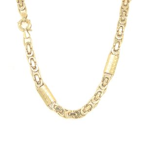 Best Price 14k Yellow Gold Greek Styled Flat Byzantine Chain ?C 8 mm