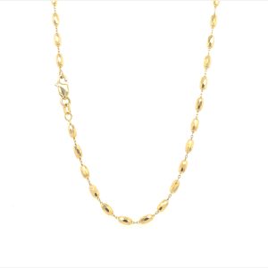 Original 14k Yellow Gold Oval Bead Chain ?C 2.5 mm