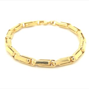 New Threads 14k Yellow Gold Rectangular Shaped Bracelet ?C 5.5 mm