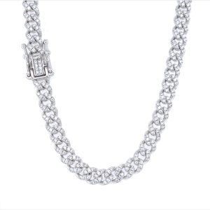 Discount Online 925 Sterling Silver Iced Out Cuban Chain ?C 6 mm