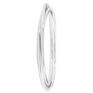 Free Delivery Ladies Silver Solid Russian Bangle ?C 2.5 mm